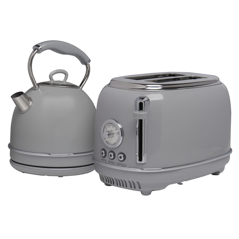 Wilko Grey Retro 2 Slice Toaster Wilko