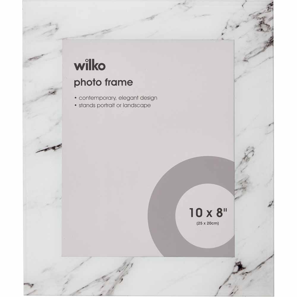 Wilko Marble Glass Photo Frame 10 x 8 Inch Wilko
