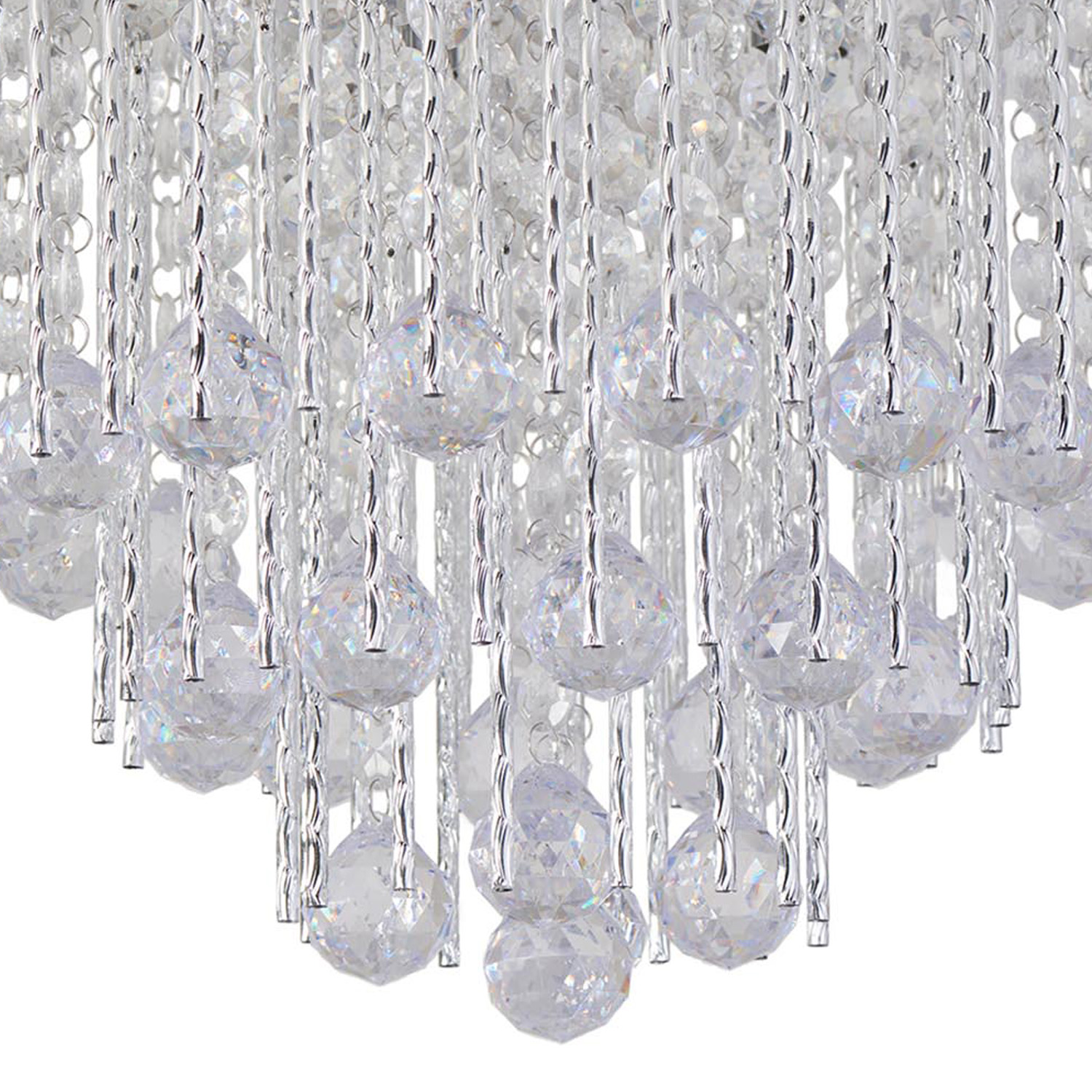 Silver Spiral 5 Light Chandelier Image 6