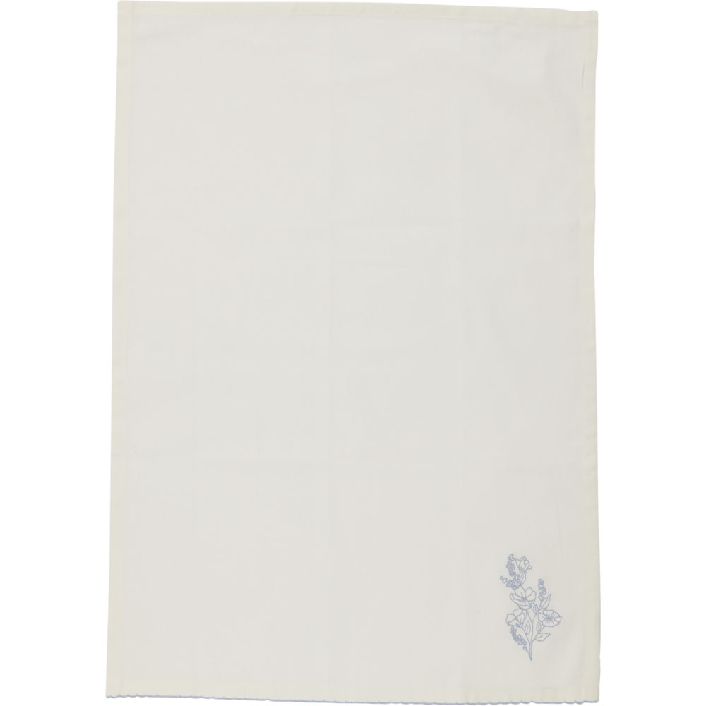 Wilko Blue Floral Tea Towels 3 Pack Wilko
