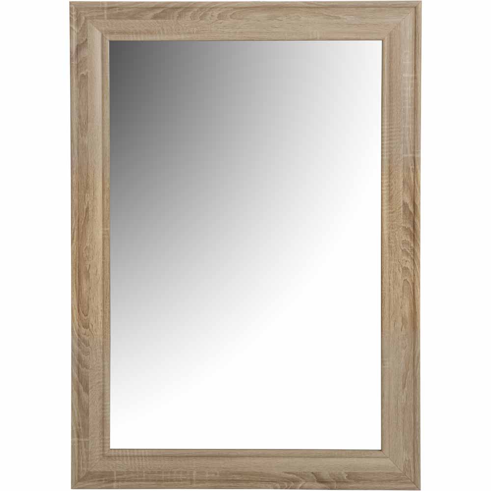 Wilko Oak Effect Large Mirror Image 1