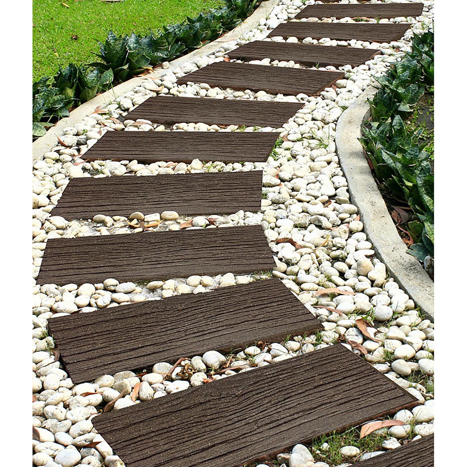 Railroad Tie Stepping Stone - Earth Image 3