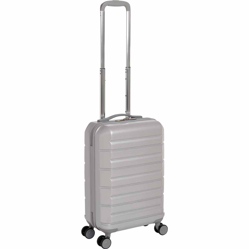 Wilko Hard Shell Suitcase Silver 21 inch Image 2