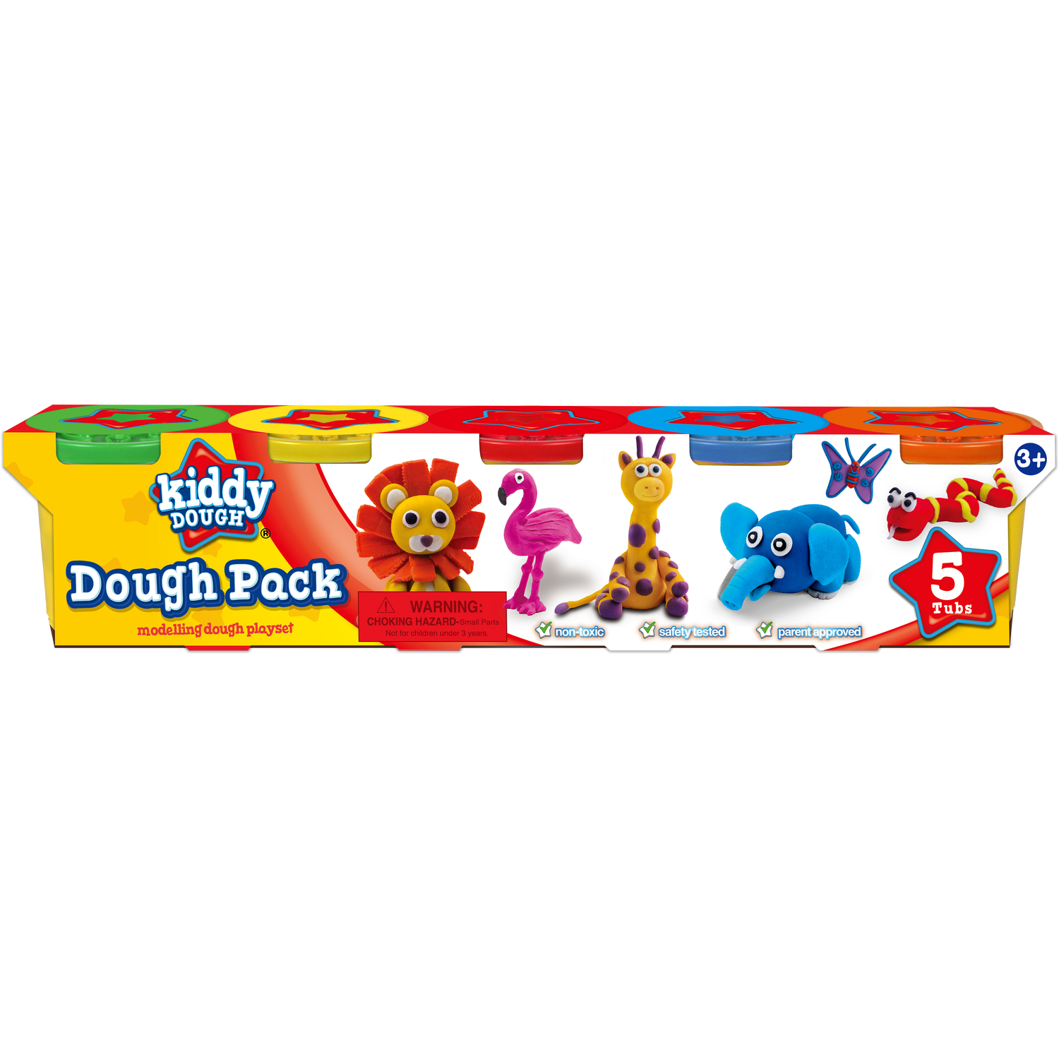 Pack of 5 Kiddy Dough Tubs Image