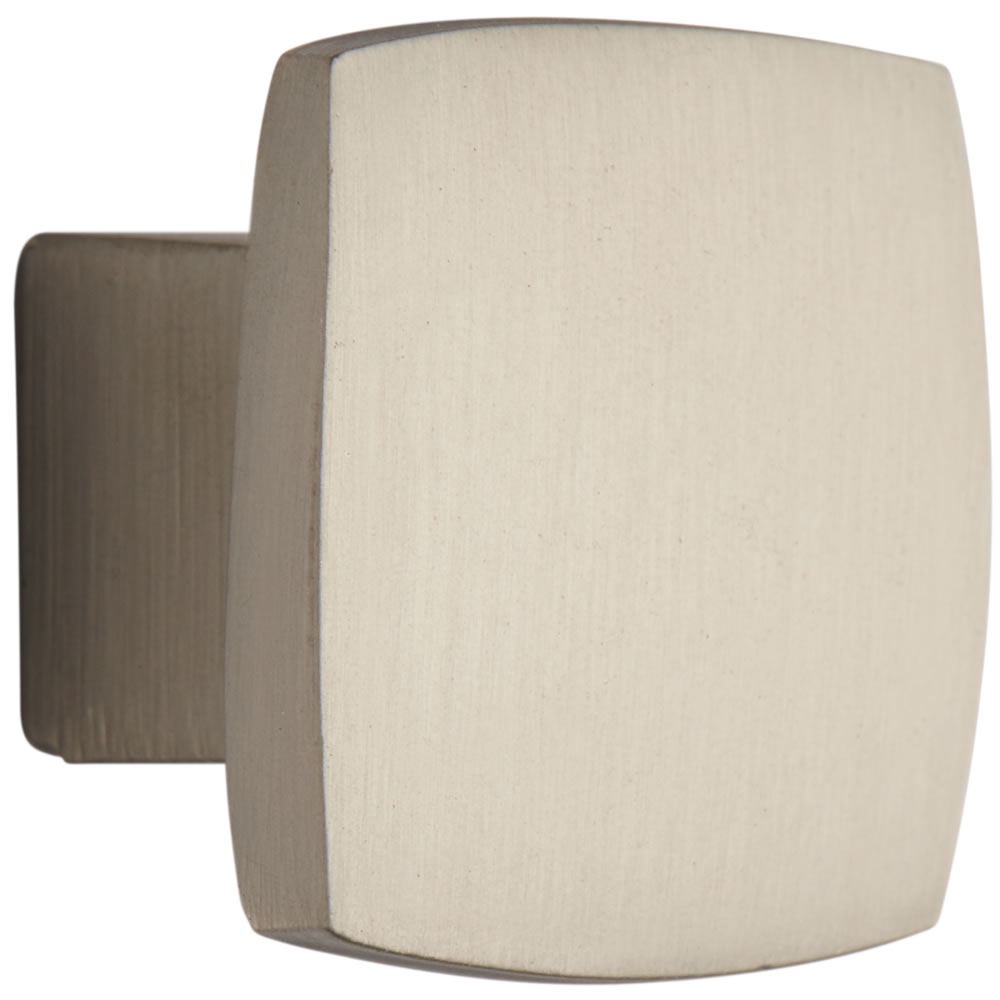 Wilko 25mm Square Satin Aluminium Door Knob 4 Pack Wilko