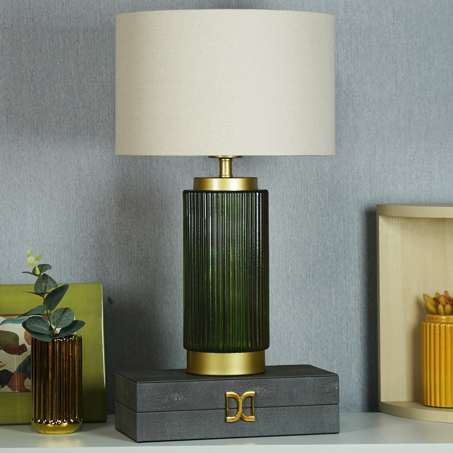 Boden Glass Table Lamp Green Image 5
