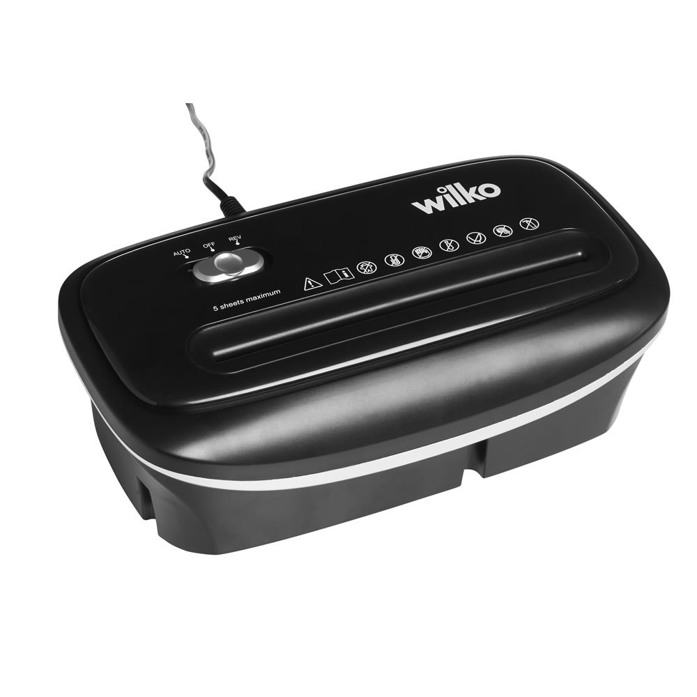 Wilko Black Cross Cut Shredder 11L Wilko