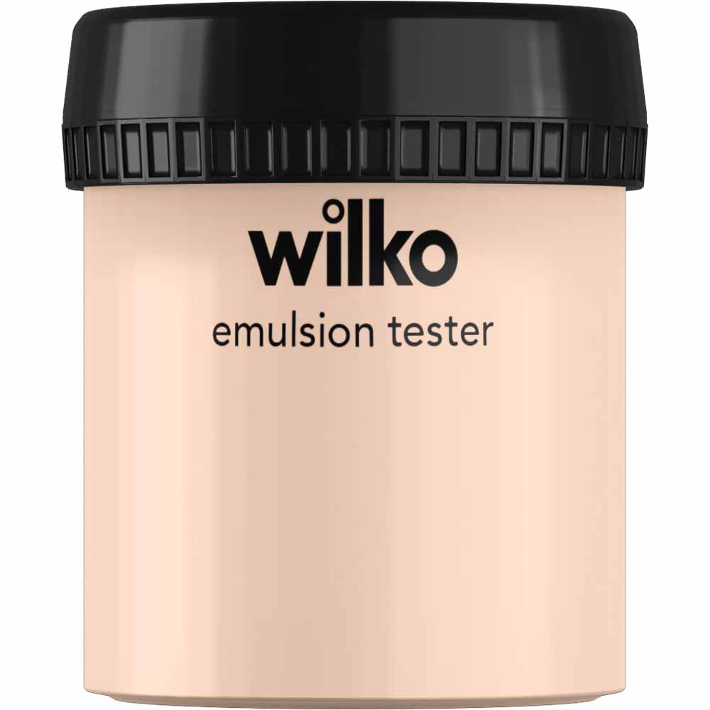 Wilko Peach Blush Emulsion Paint Tester Pot 75ml Image 1