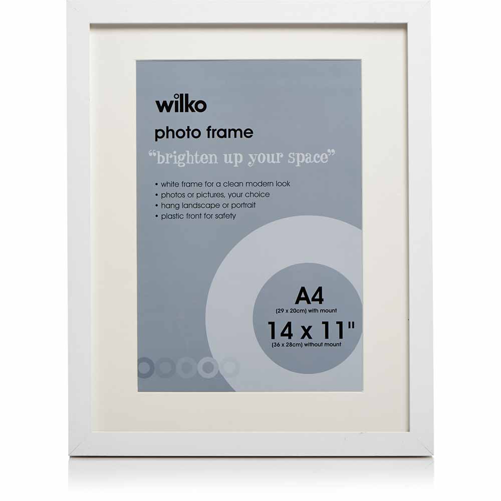 Wilko White Photo Frame 14 x 11 Inch 4 Pack Image 2