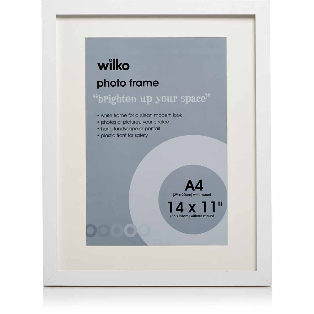 Wilko White Photo Frame 14 x 11 Inch 4 Pack Wilko