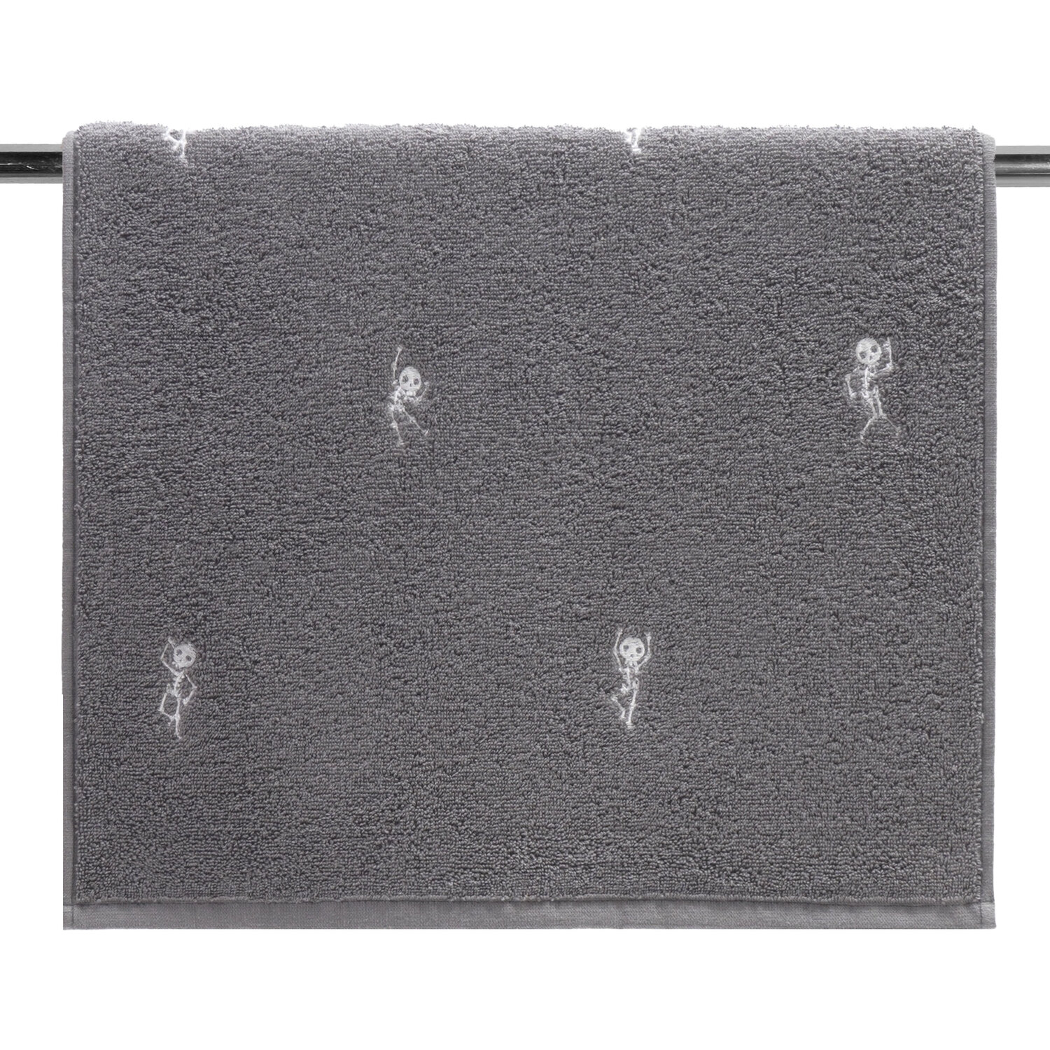 Dancing Skeleton Hand Towel Grey Image 1