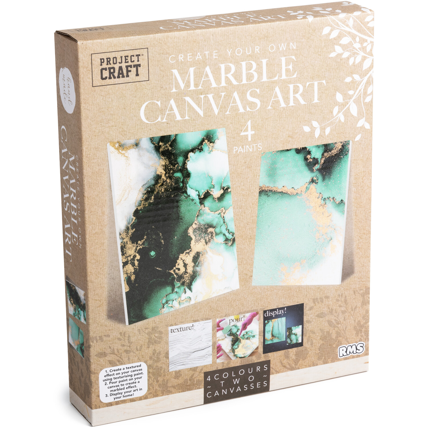 Textured Marble Pour - Green and Gold Image