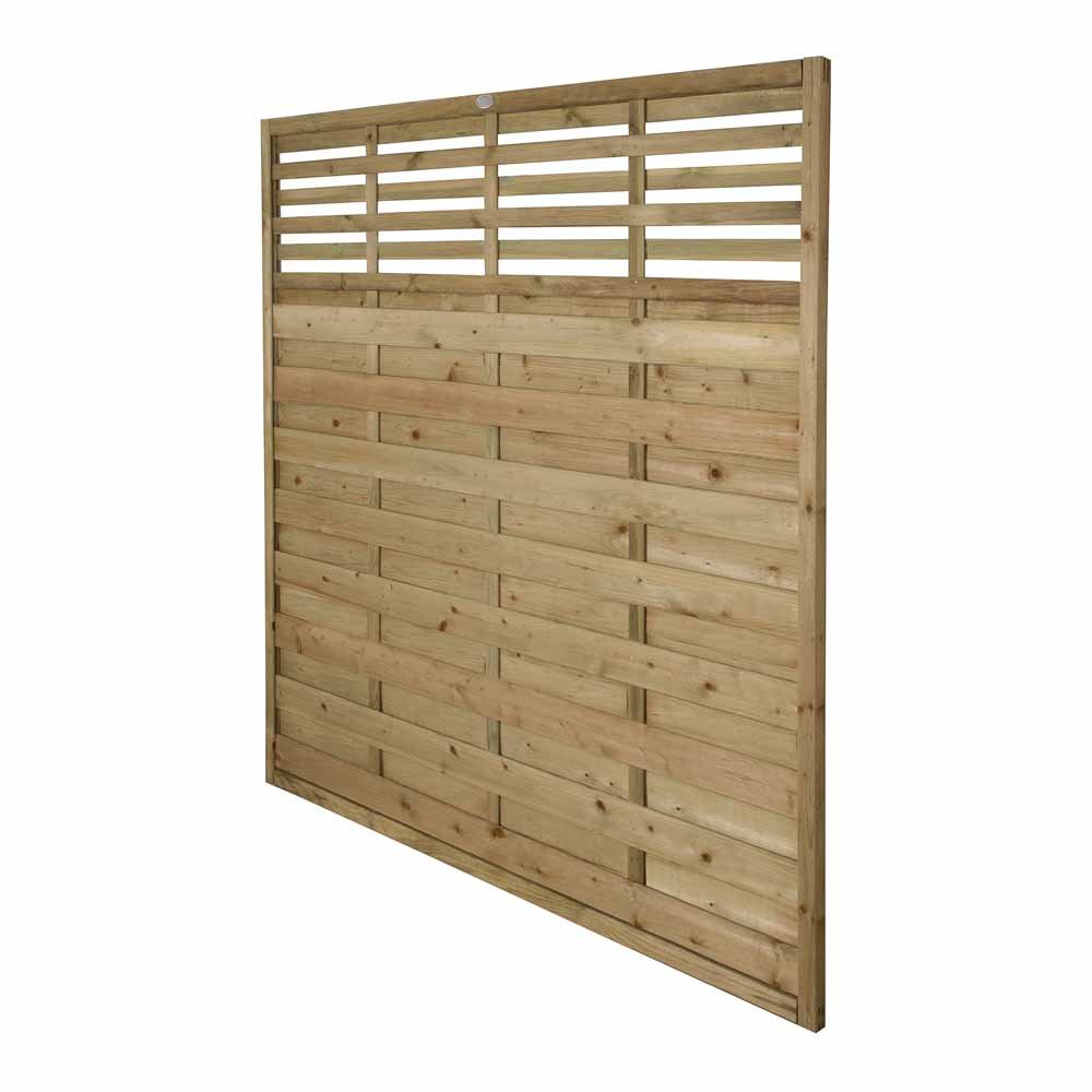 Forest Garden Kyoto Pressure Treated Fence Panel 6 x 6ft 4 Pack Image 2