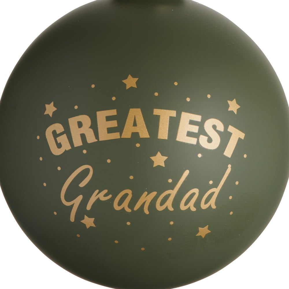 Wilko Green Greatest Grandad Bauble Gift Box Image 5