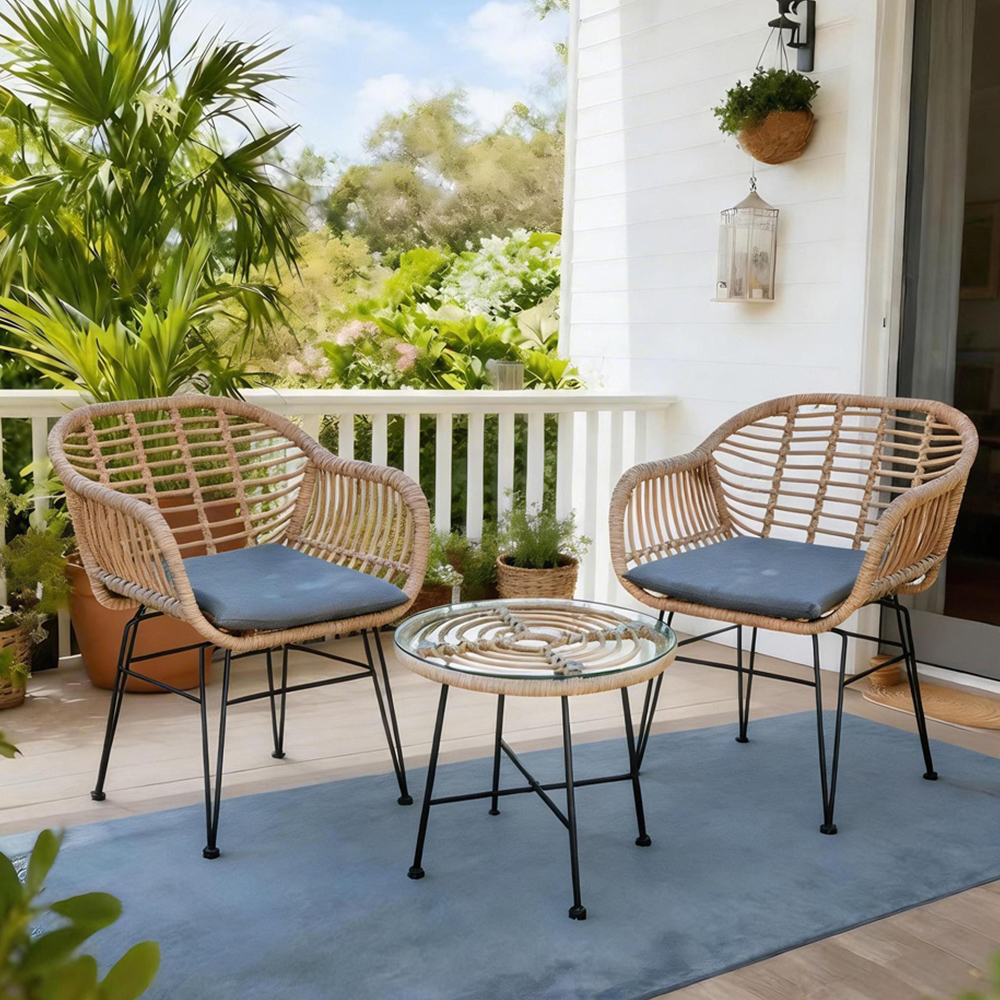 Home Source Flora Natural Bistro Set Image 1