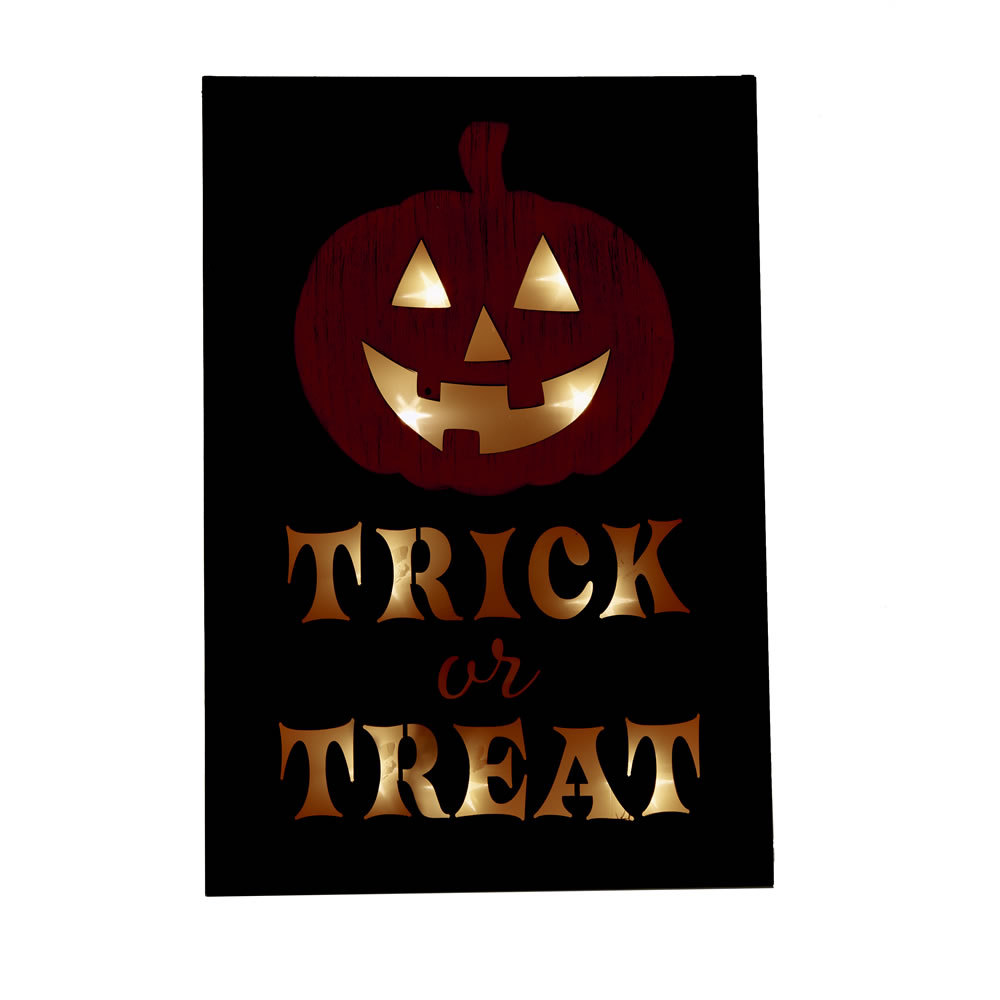 Wilko Trick or Treat Battery Operated Sign Image 2