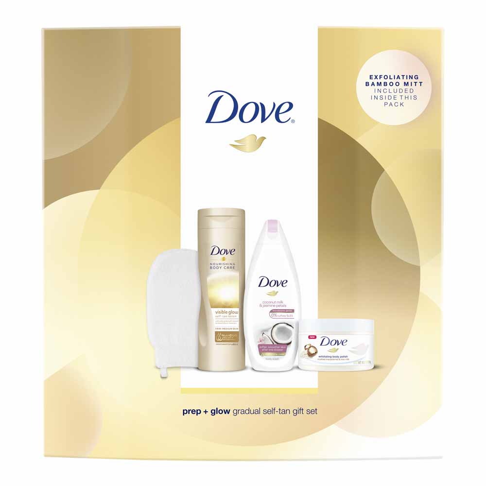 Dove Prep n Glow Gradual Self Tan Gift Set Wilko