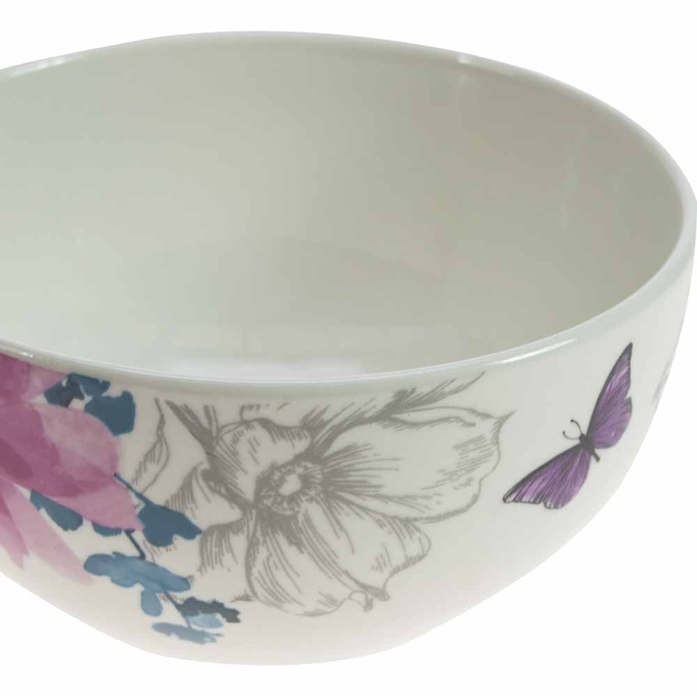 Wilko Sketched Floral Bowl Image 3