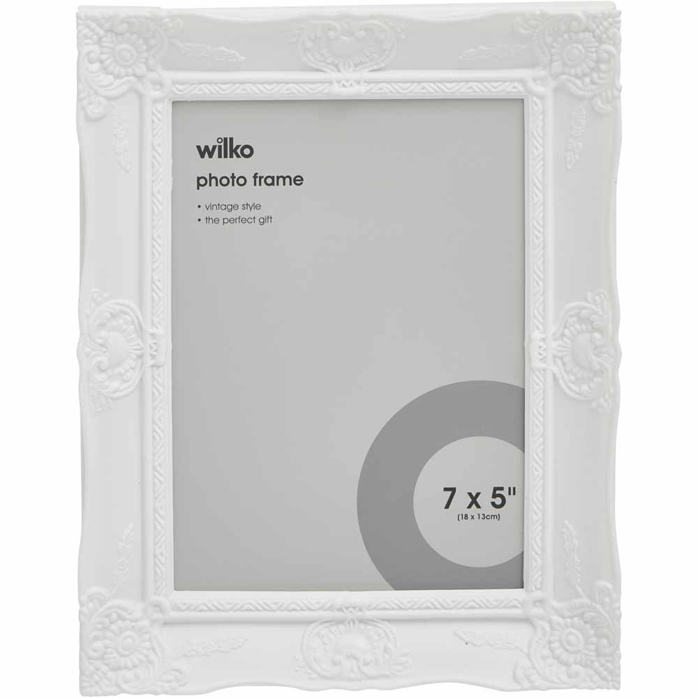 Wilko White Vintage Frame 7 x 5 Inch Image 1