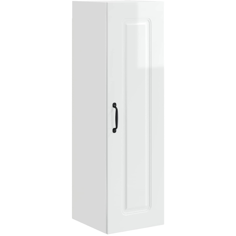 vidaXL Single Door High Gloss White Kitchen Wall Cabinet Image 2