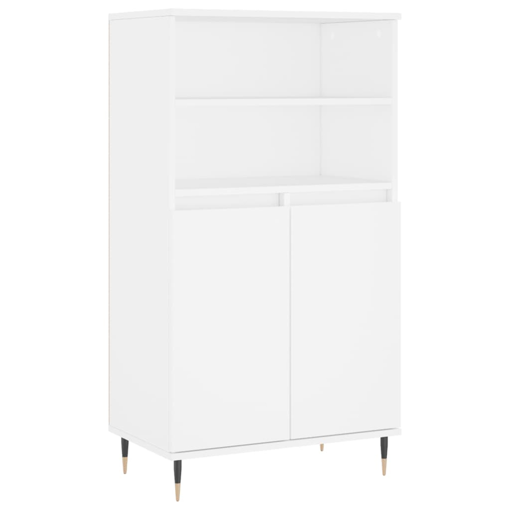 vidaXL 2 Door 2 Shelf White Highboard Image 2