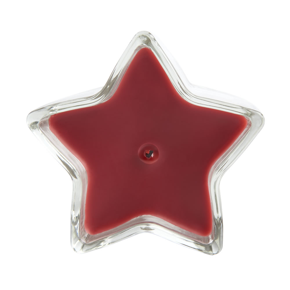 Wilko Apple and Cinnamon Wax Filled Star Candle Image 3