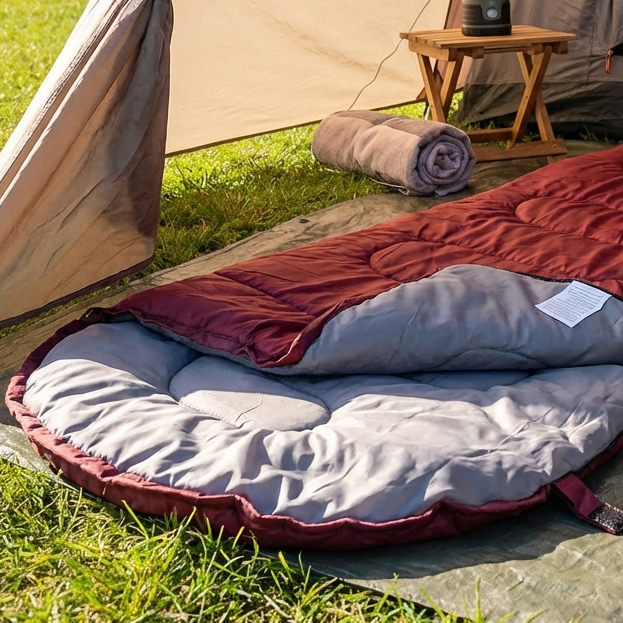 Standard Mummy Shape Sleeping Bag - Red Image 6
