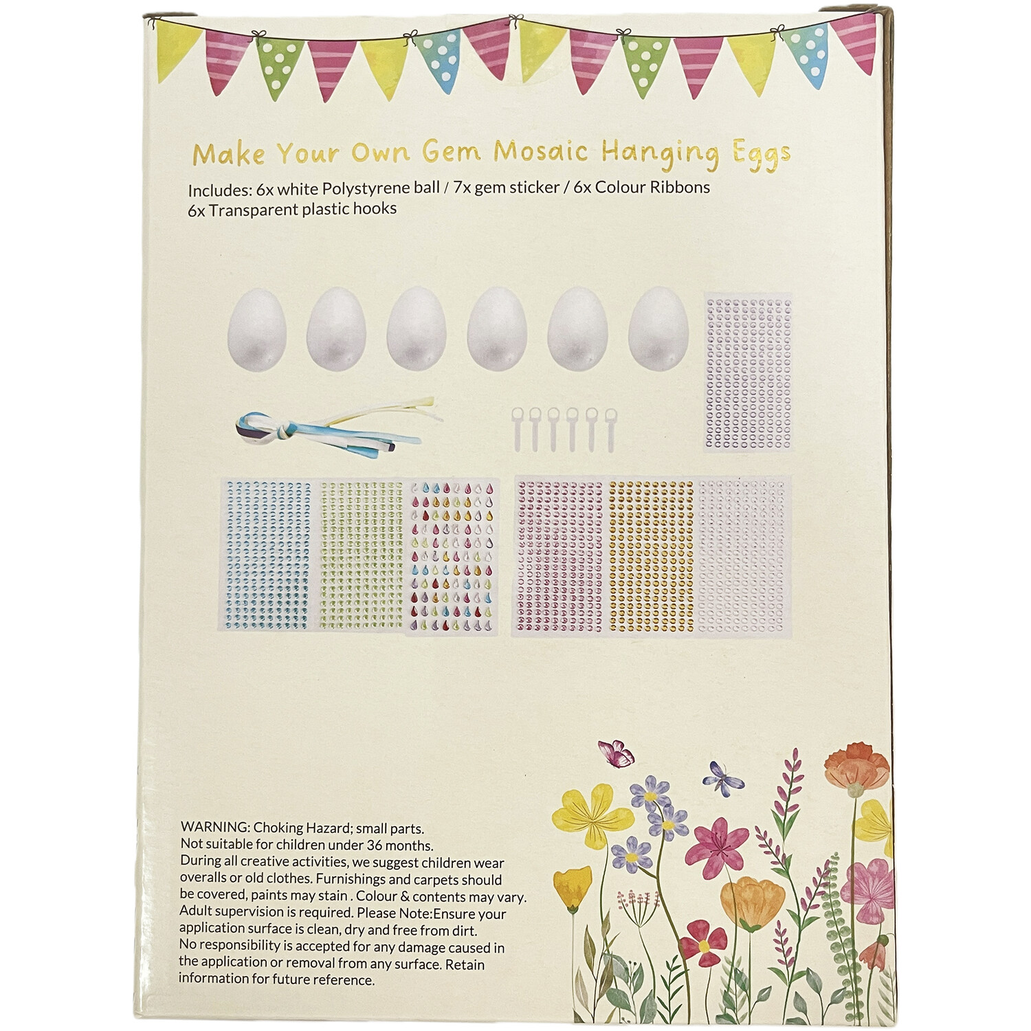 Make Your Own Gem Mosaic Hanging Eggs Kit Image 2