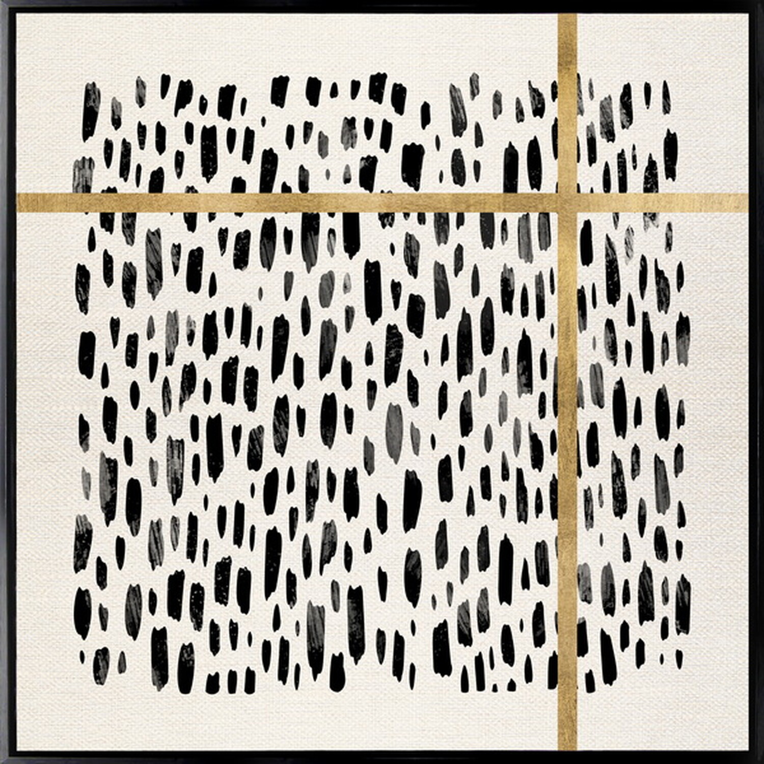 Foiled Monochrome Speckle Canvas - Black Image 2