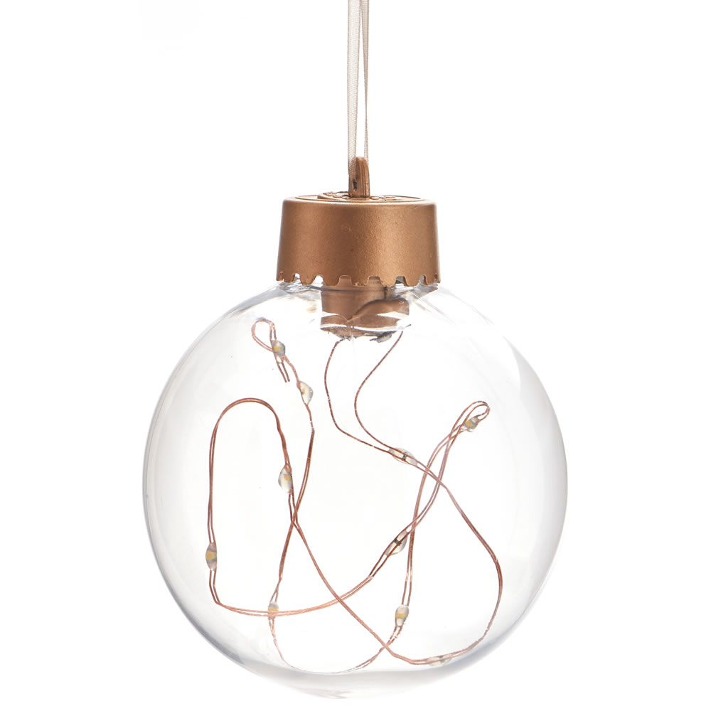 Wilko Country Christmas Bauble with LED Lights Image 2