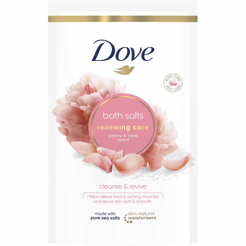 Dove Peony and Rose Renewing Care Bath Salts Case of 4 x 900g Image 3