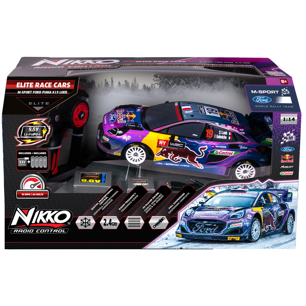 Nikko Red Bull Remote Control M-Sports Ford Puma Elite Race Car Image 4