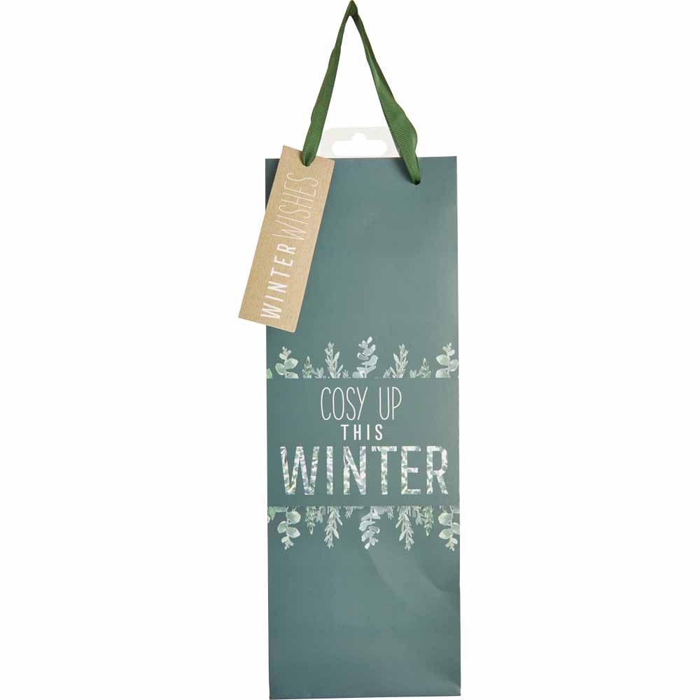 Wilko Midwinter Christmas Bottle Bag Image 1
