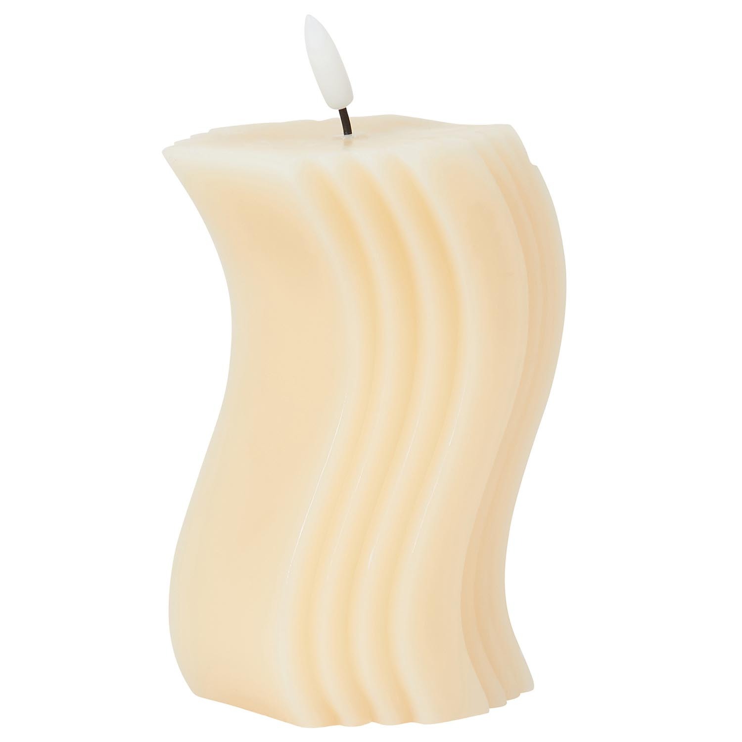Wavy LED Candle - Cream Image 4