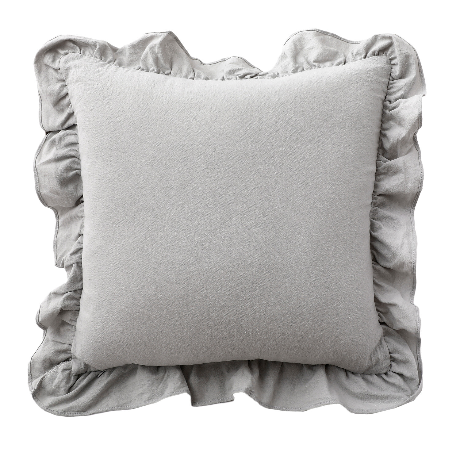 Amelie Ruffle Cushion - Grey Image 1