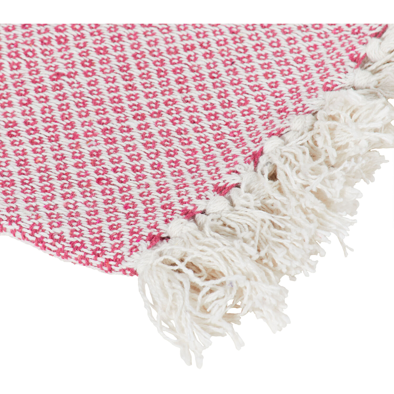 My Home Geo Diamond Cotton Throw - Pink Image 4