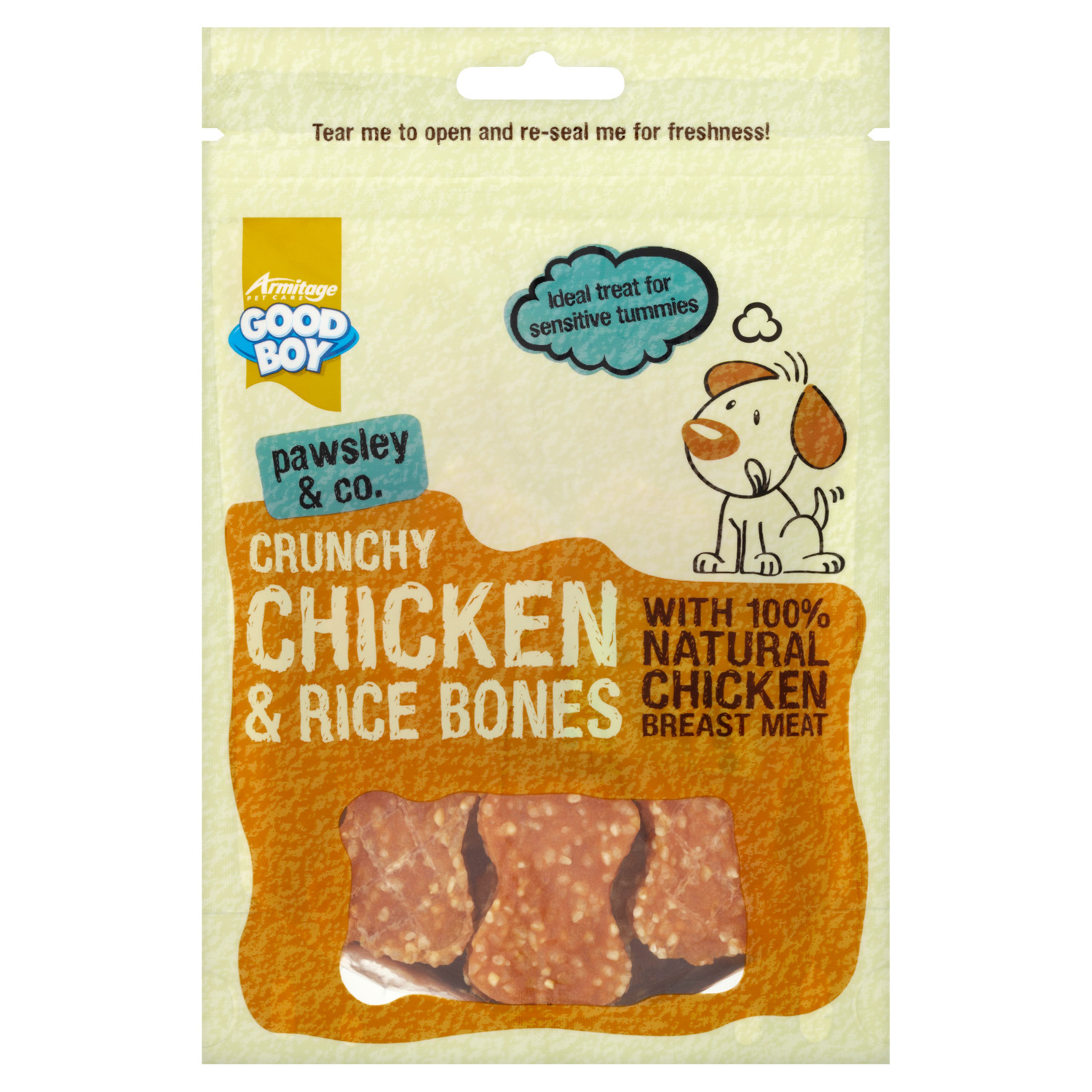 Good Boy Crunchy Chicken and Rice Bones Dog Treats Image