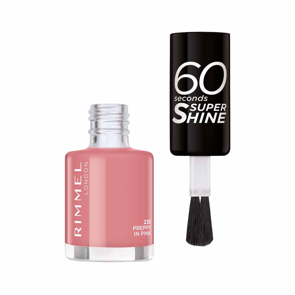 Rimmel 60 Seconds Nail Polish Preppy in Pink 8ml Image 1