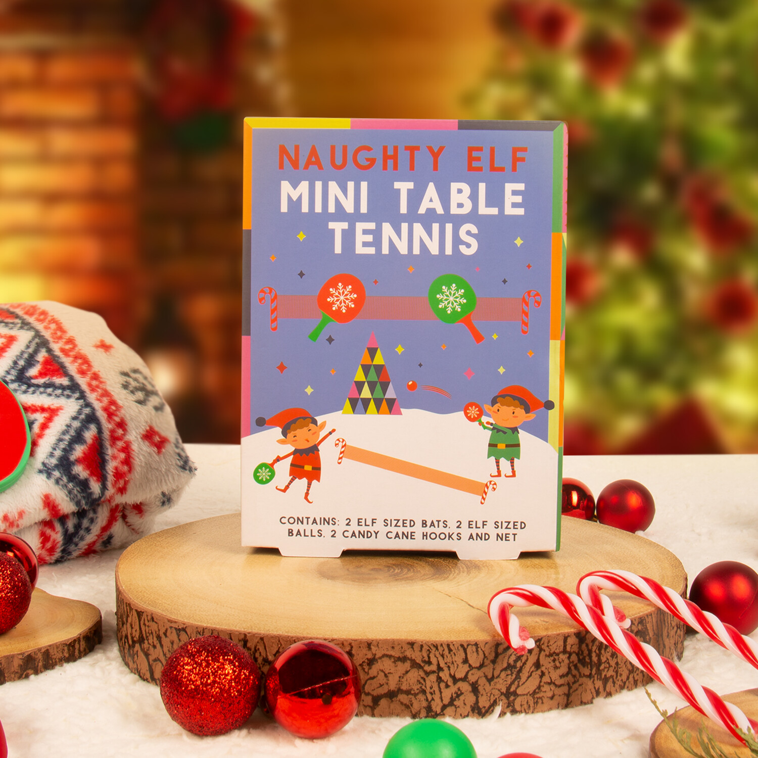 Christmas Mischievous Elf Table Tennis - Multicolour Image 2