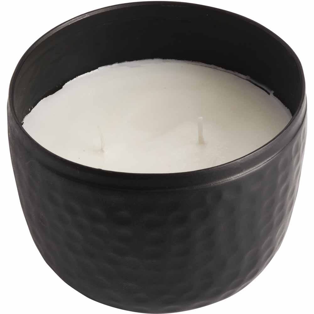 Wilko Black Hammered Candle Jar Image 4