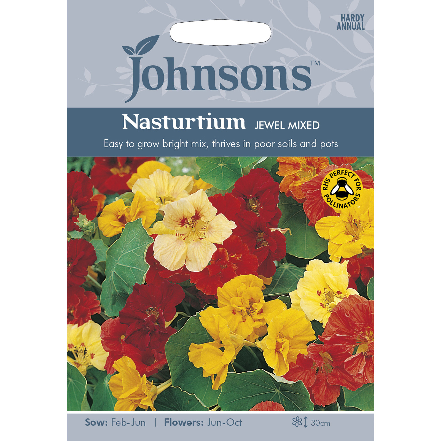 Johnsons Nasturtium Jewel Mixed Flower Seeds Image 2