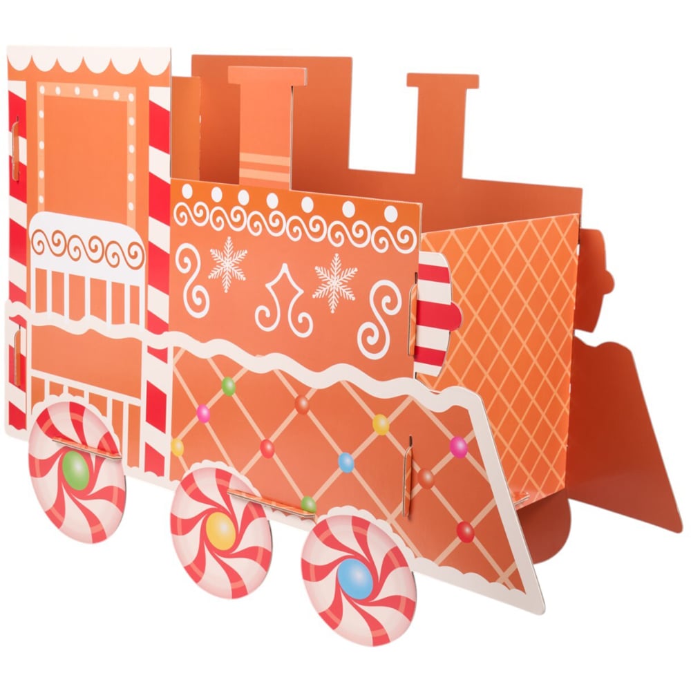 Large Gingerbread Train Gift Hamper Brown Image 3