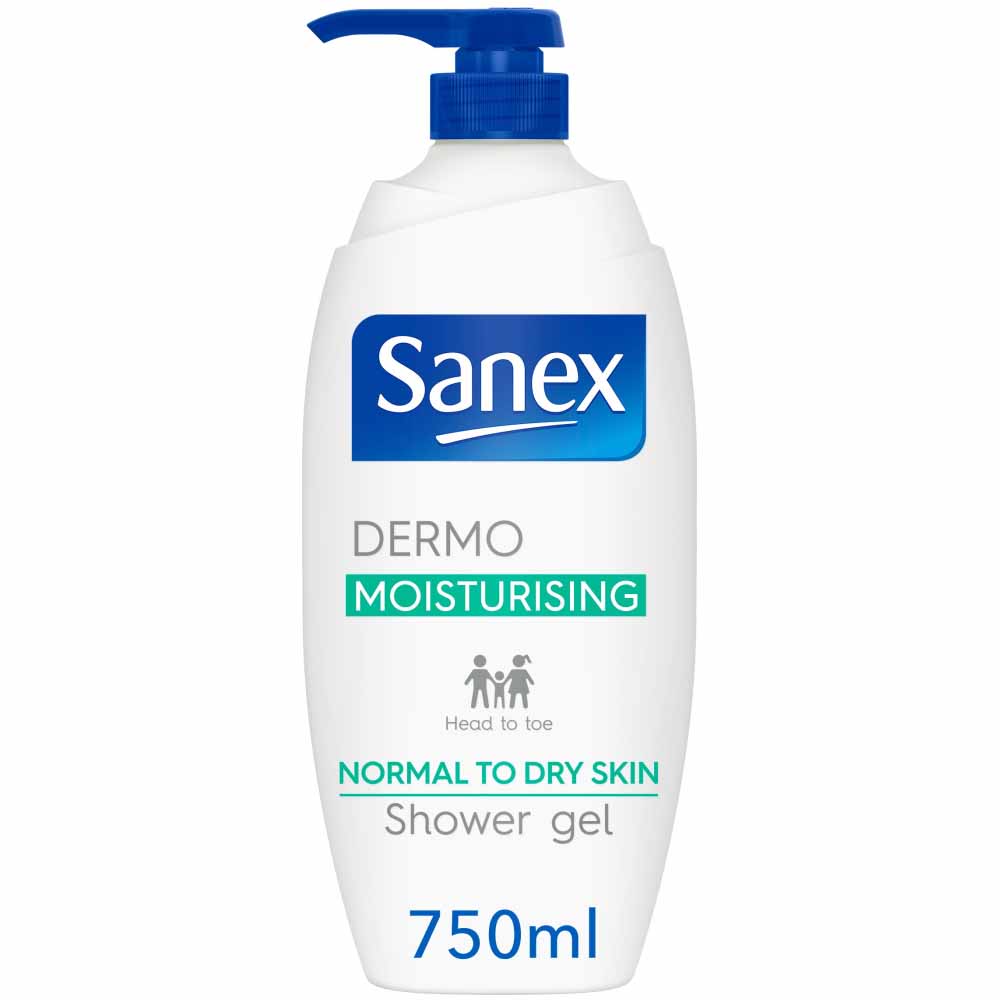 Sanex Dermo Moisturising Shower Gel 750ml Image 1