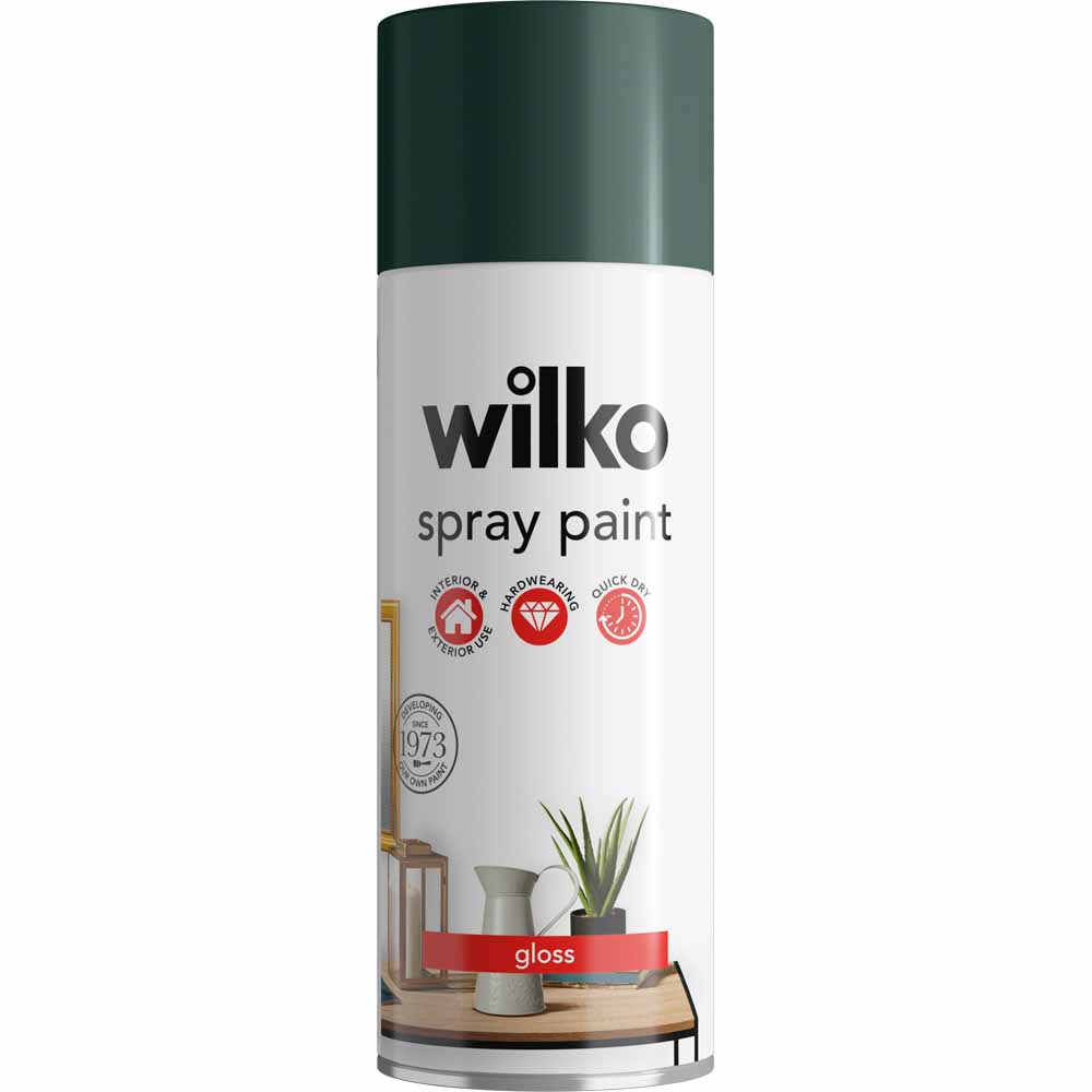 Wilko Enamel Spray Lawn Green 400ml Image 1