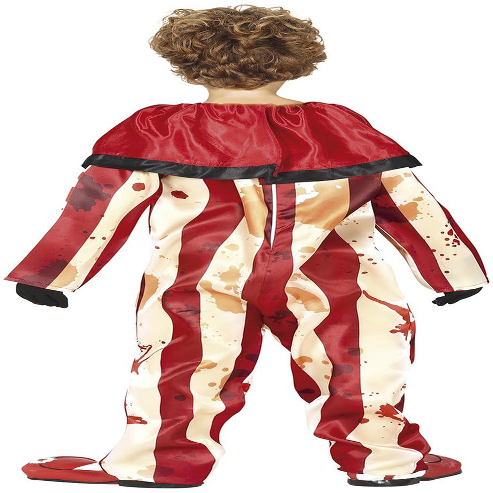 Fiestas Guirca Striped Clown Red and Beige Costume 10 to 12 Years Image 4