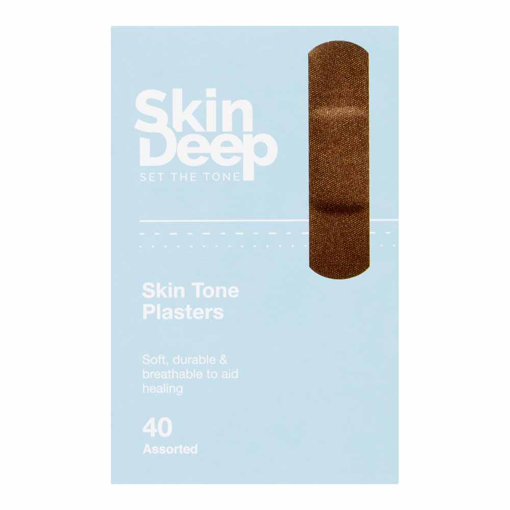 Wilko Skin Deep Skin Tone Plasters 40 Dark