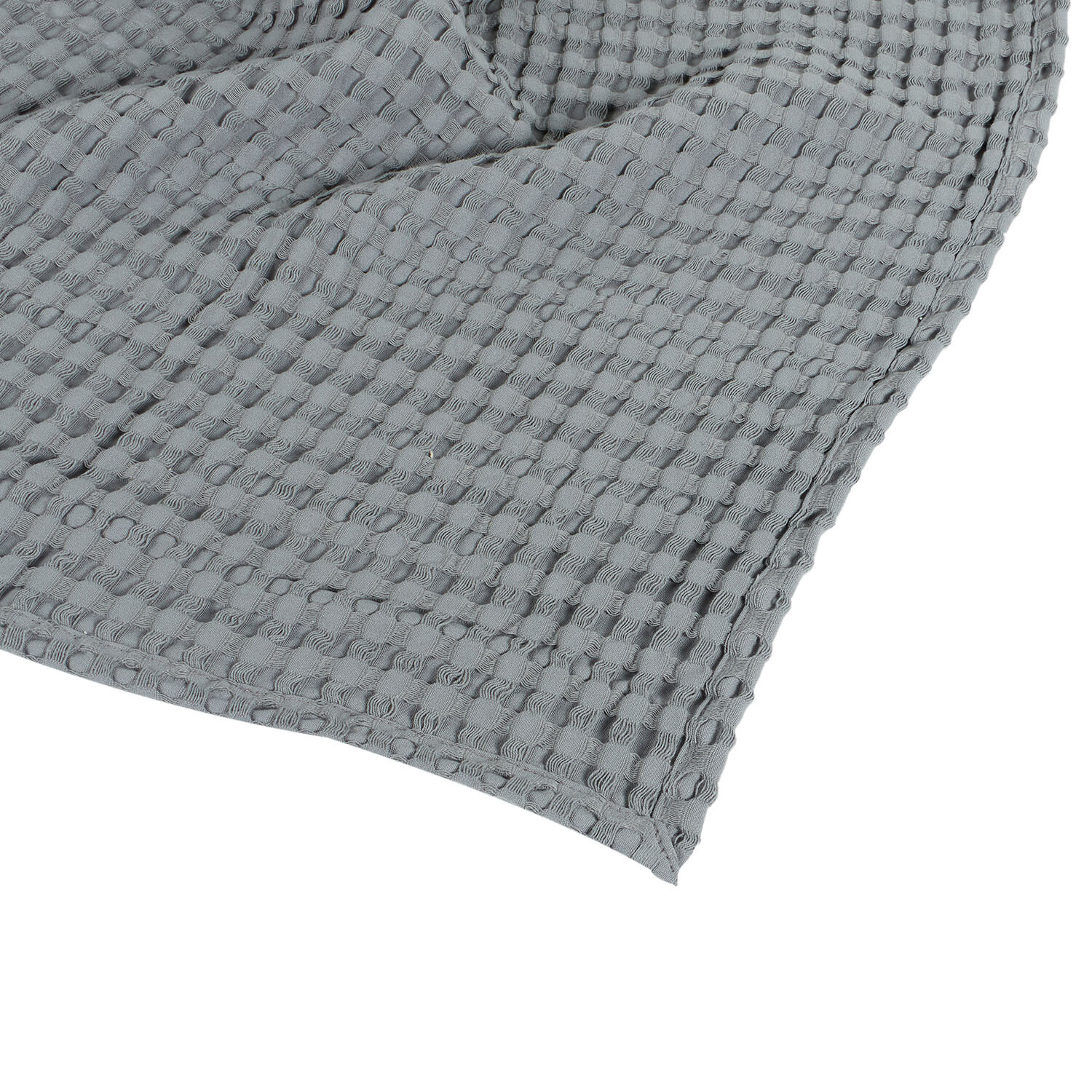 Walton Waffle Large Throw - Silver Image 2