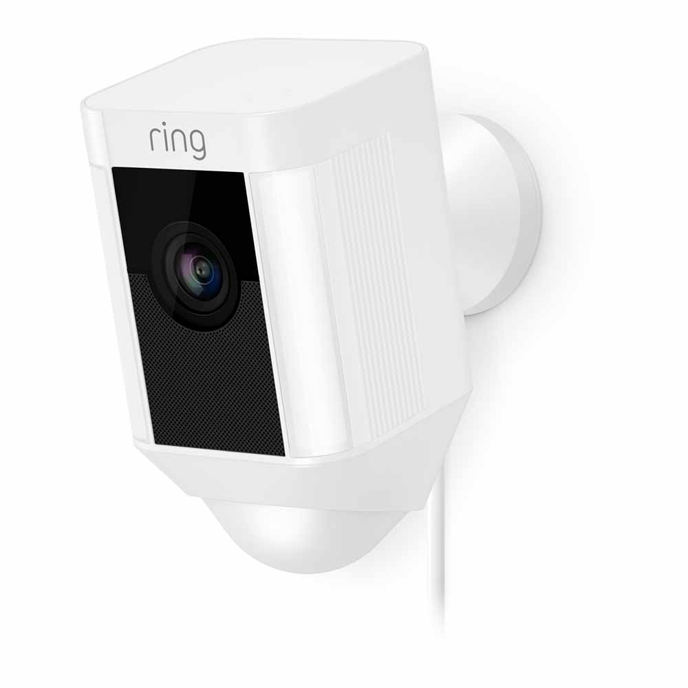 Ring Spotlight Wired Security Camera White Image 1
