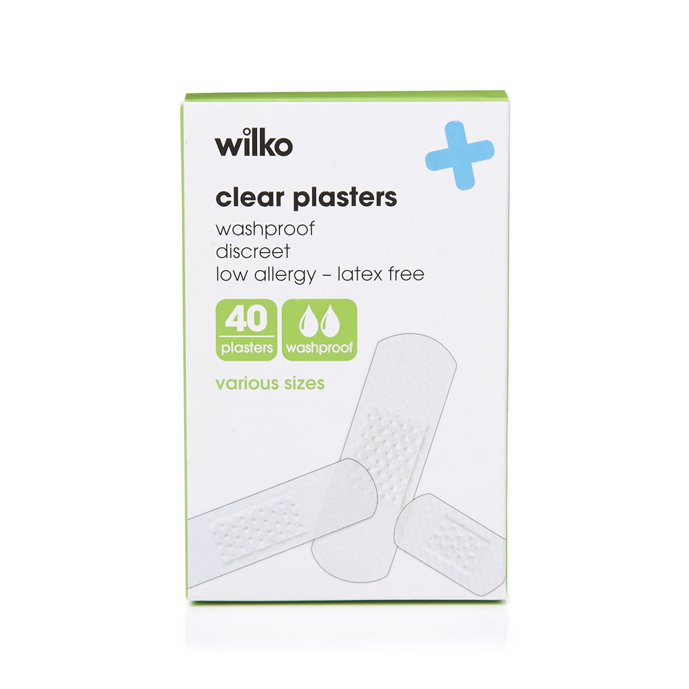 Wilko Clear Plasters 40 pack Image