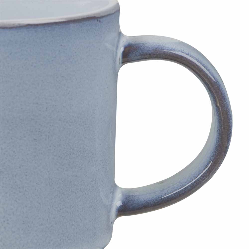 Wilko Blue Reactive Glaze  Stacking Mug 4 Pack Image 9